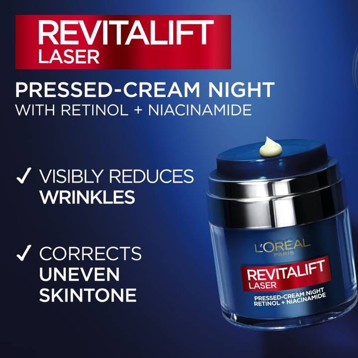 L'Oréal Paris Revitalift Laser Retinol + Niacinamide Pressed Night Cream 50ml