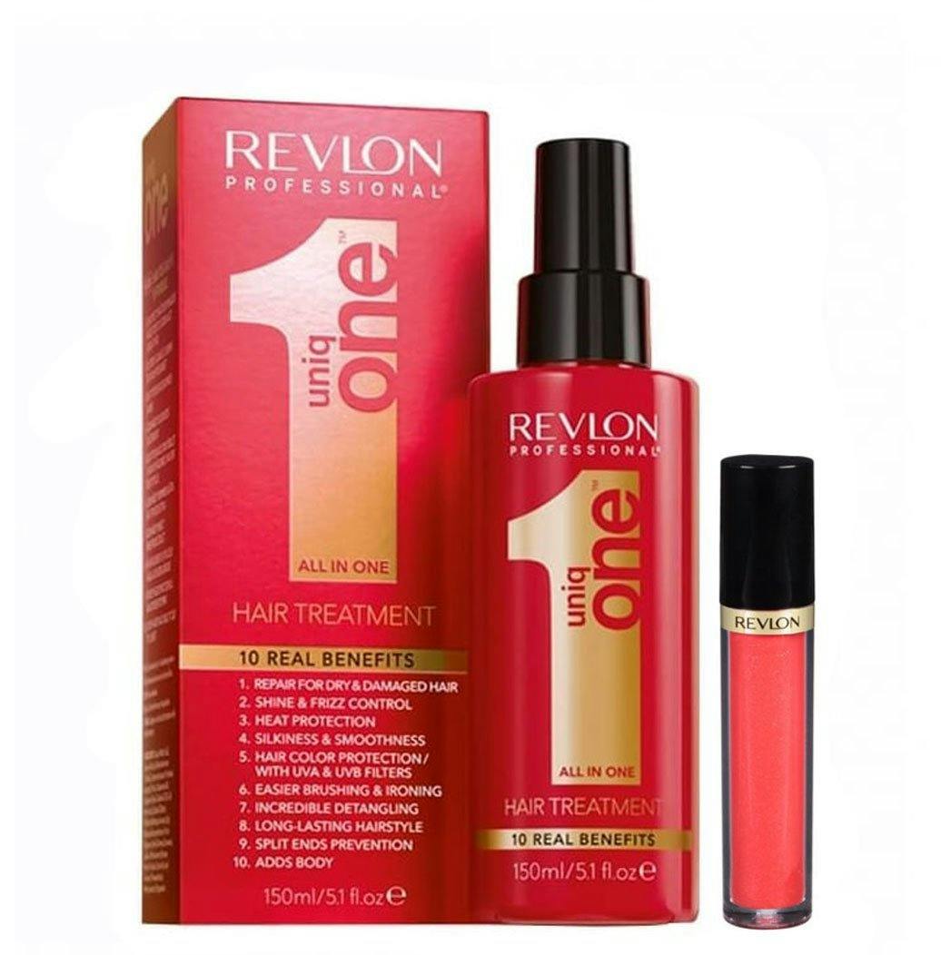 Revlon Professional Uniq One All in One Hair Treatment 150ml + Free Revlon Lipgloss