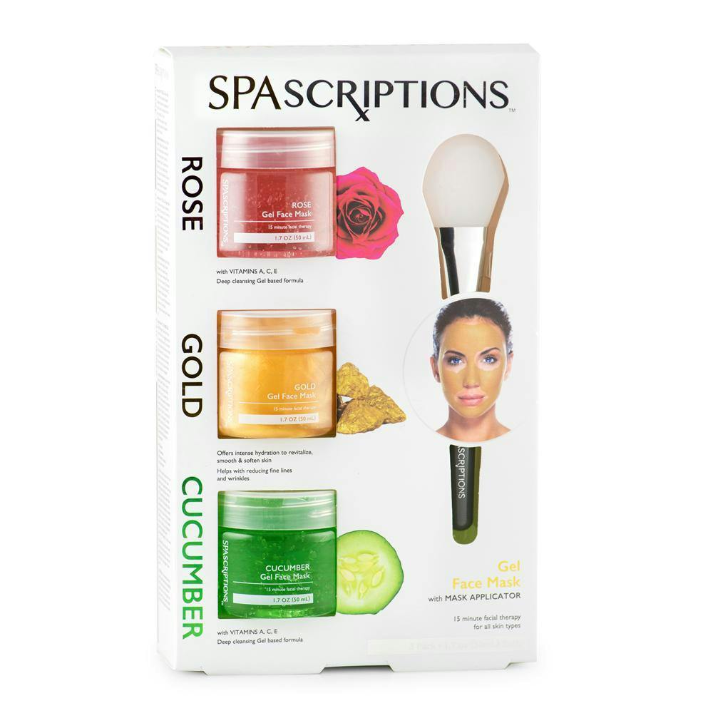 Spascriptions Rose, Gold & Cucumber Gel Mask Pack