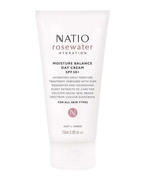 Natio Rosewater Hydration Moisture Balance Day Cream SPF 50+ 90ml
