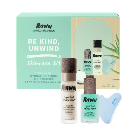 Raww Be Kind, Unwind Skincare Kit
