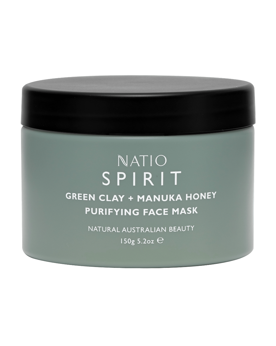 Natio Spirit Green Clay + Manuka Honey Purifying Face Mask 150g