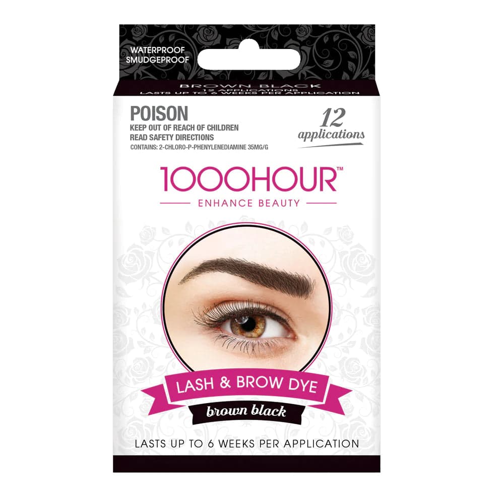 1000 Hour Eyelash Brow Dye Kit Brown Black OZ Hair Beauty