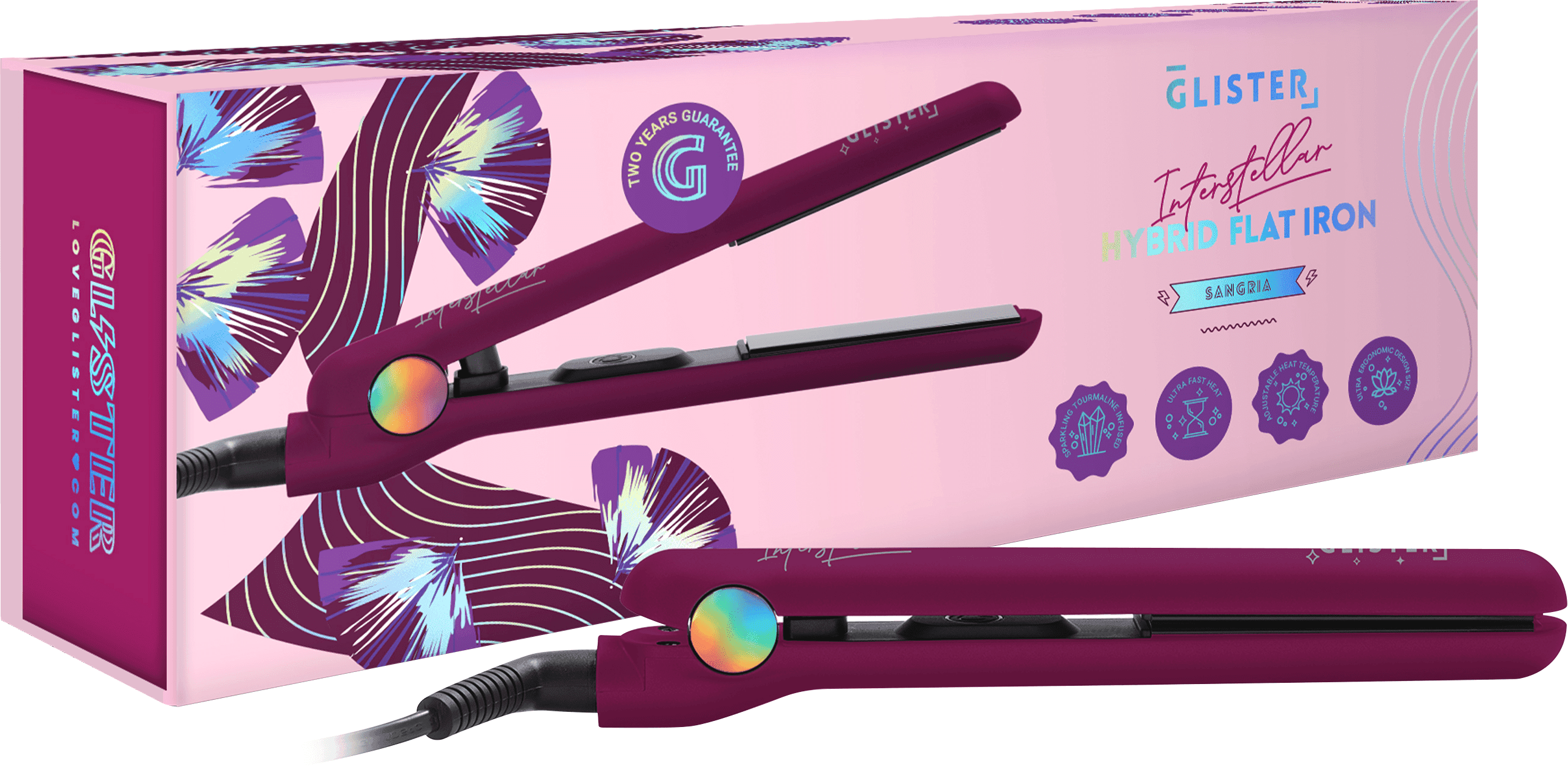 Glister top flat iron